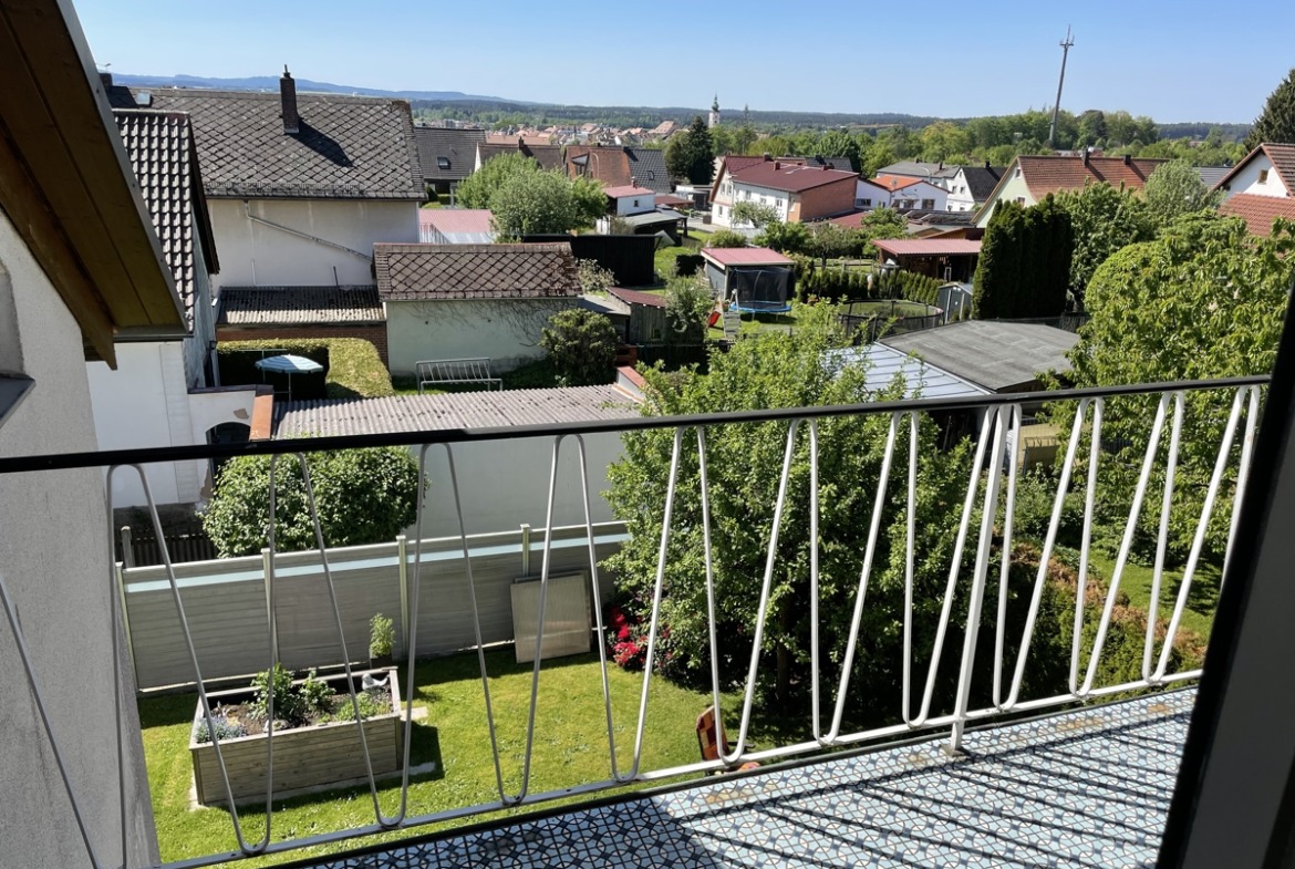 Blick vom 2. OG Balkon in die Stadt Tirschenreuth 
